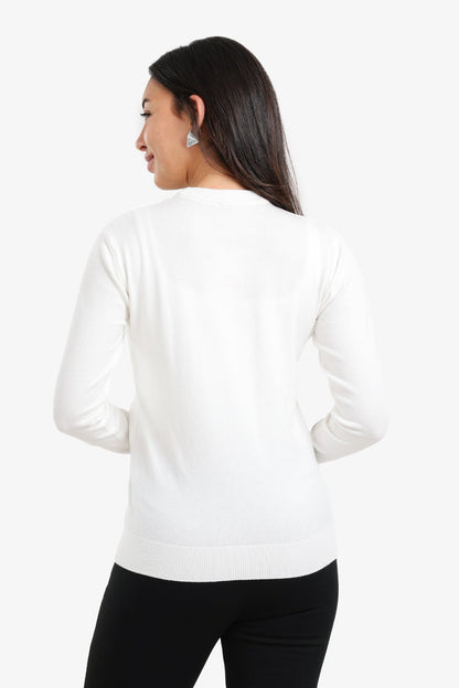 Polyamide Crew Neck Pullover – Off White