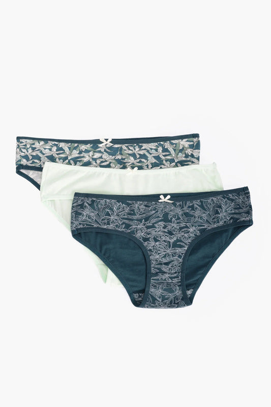 Pack of 3 Cotton Colored Bikini Panties – Multicolor