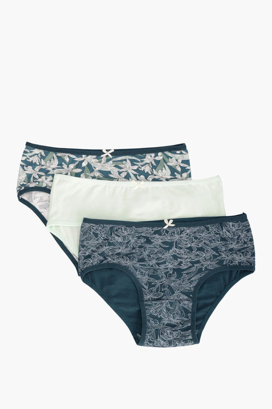 Pack of 3 Cotton Colored Brief Panties – Multicolor