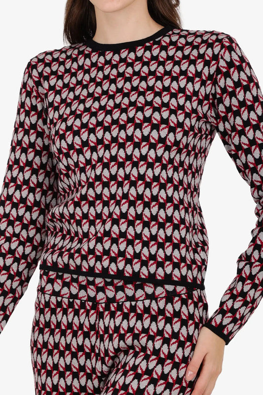 Viscose Blend Printed Lounge Top – Multicolor