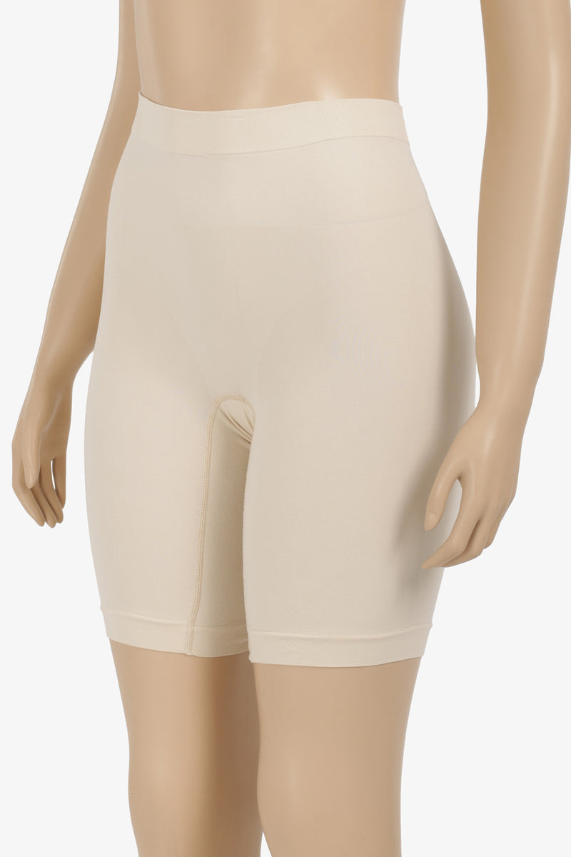 Microfiber Seamless High-Waist Thigh Slimmers – Stony Beige