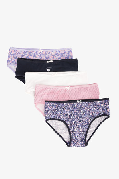 Pack of 5 Cotton Colored Brief Panties – Multicolor
