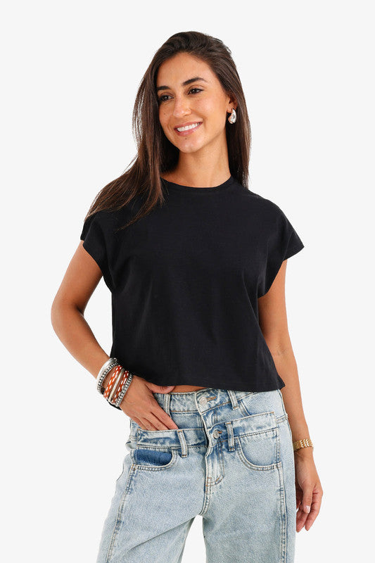 Basic Cotton T-Shirt – Black