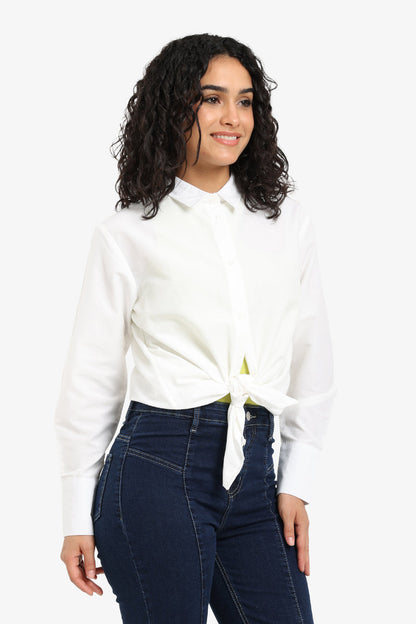 Poplin Solid Shirt - Off White