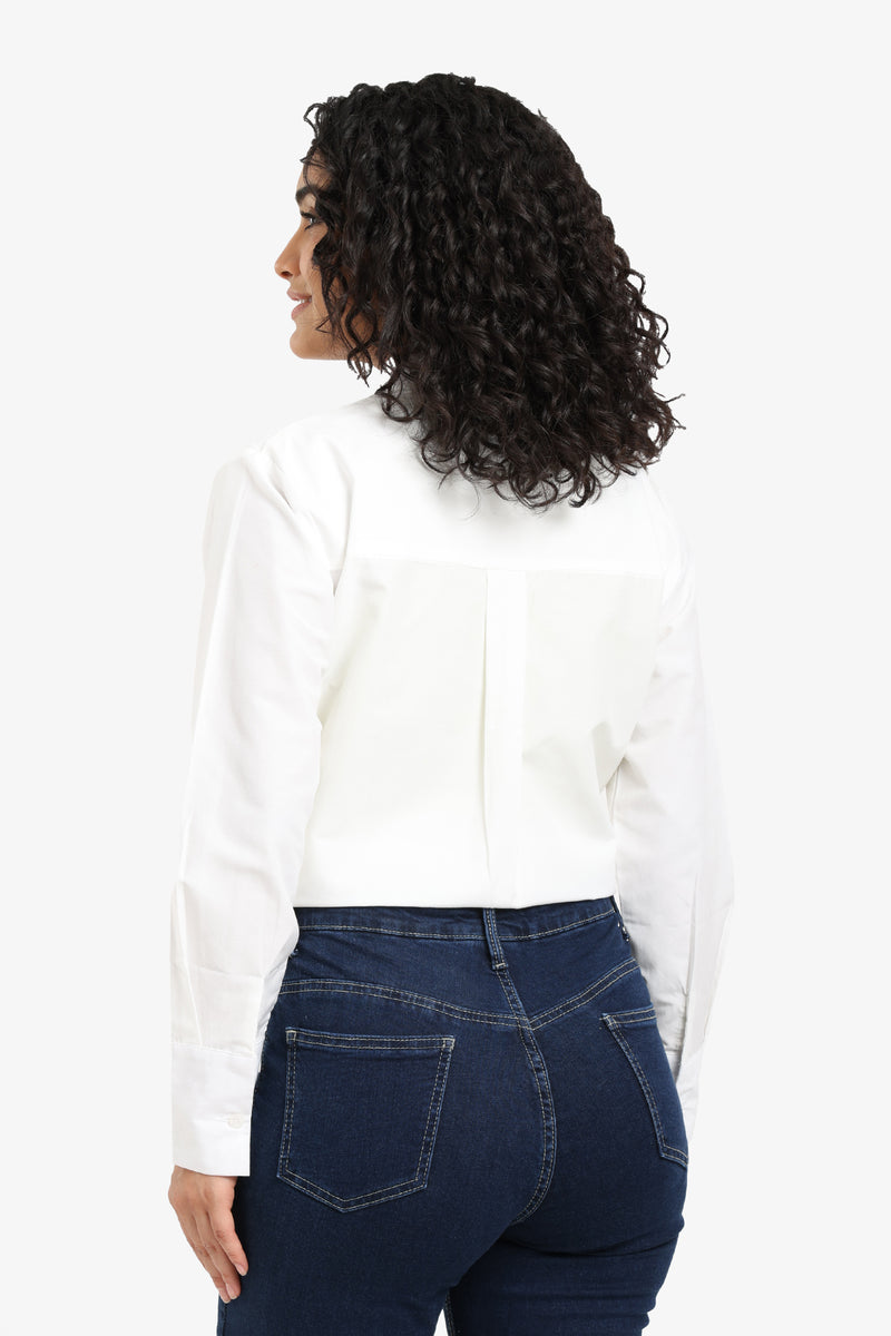 Poplin Solid Shirt - Off White