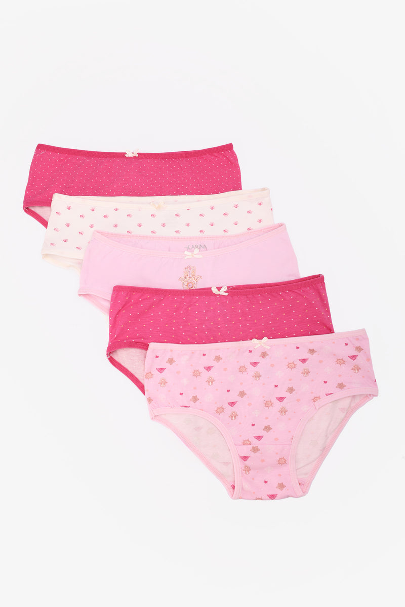 Cotton Mixed-Pattern Brief Panties – Multicolor