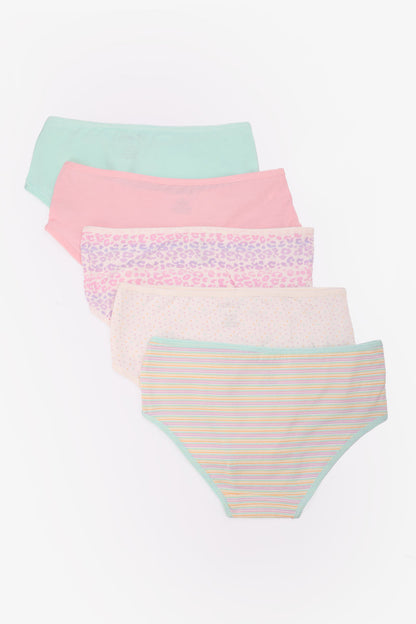 Cotton Mixed-Pattern Brief Panties – Multicolor