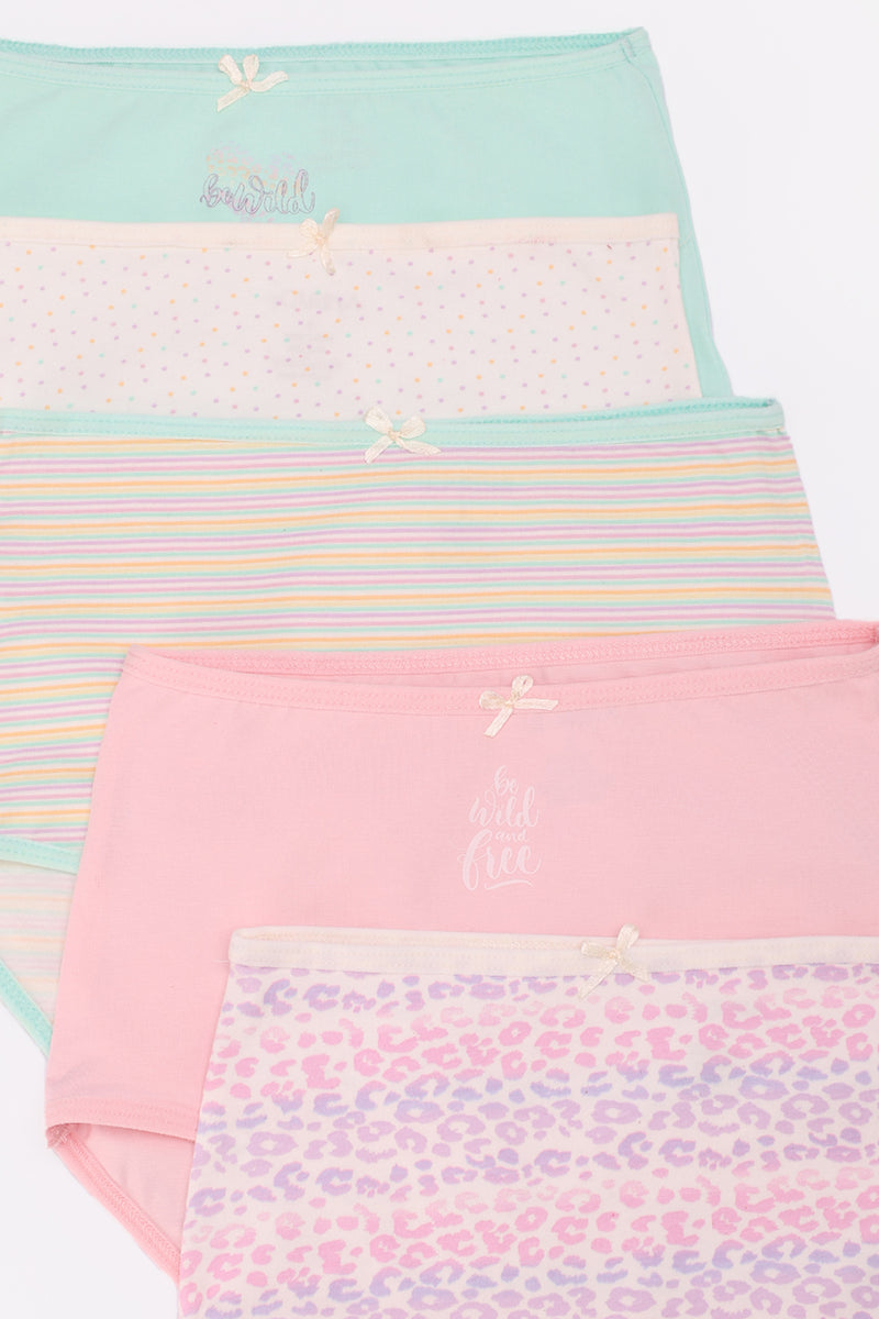 Cotton Mixed-Pattern Full Brief Panties – Multicolor