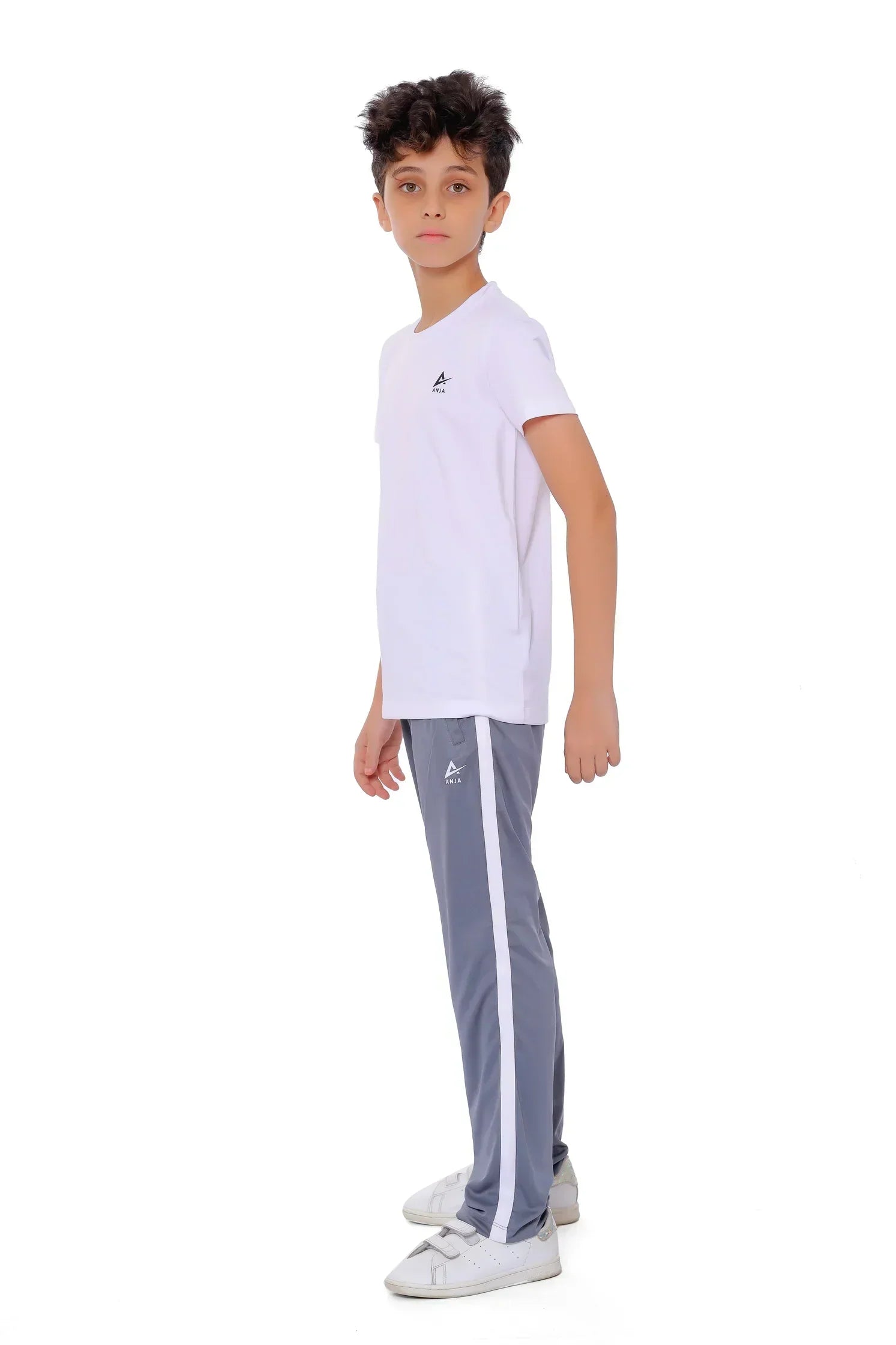 Side Stripe Track Pants - Grey
