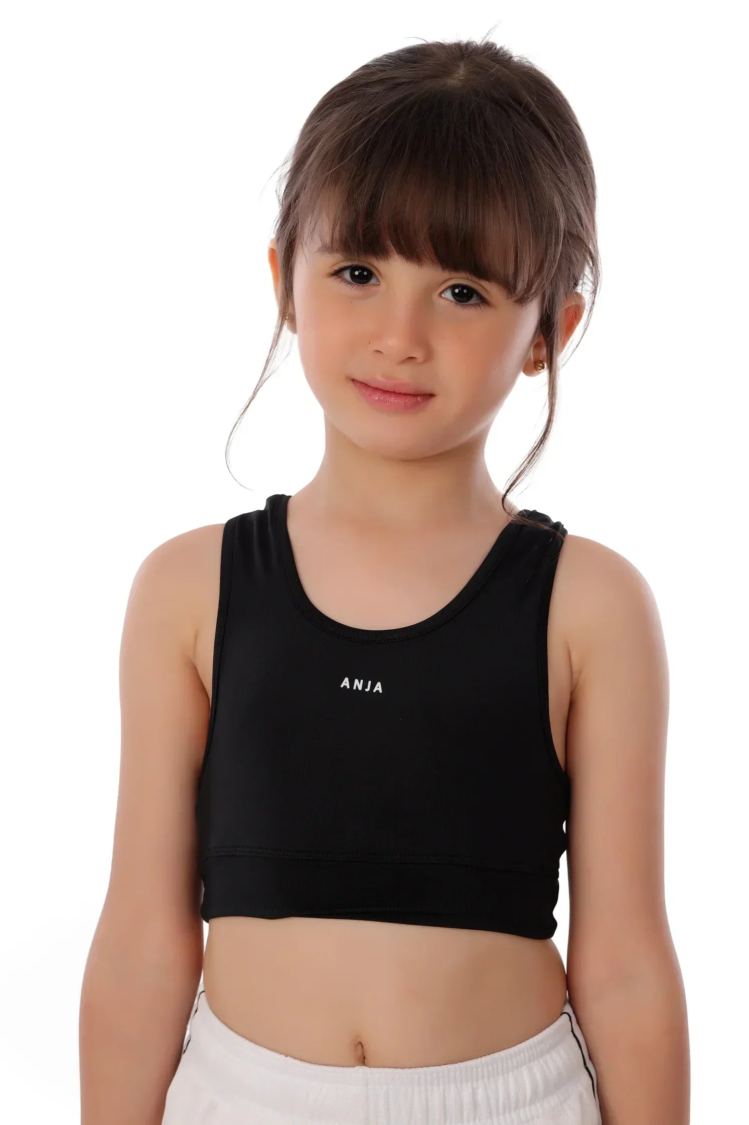 Plain Racerback Sports Bra - Black