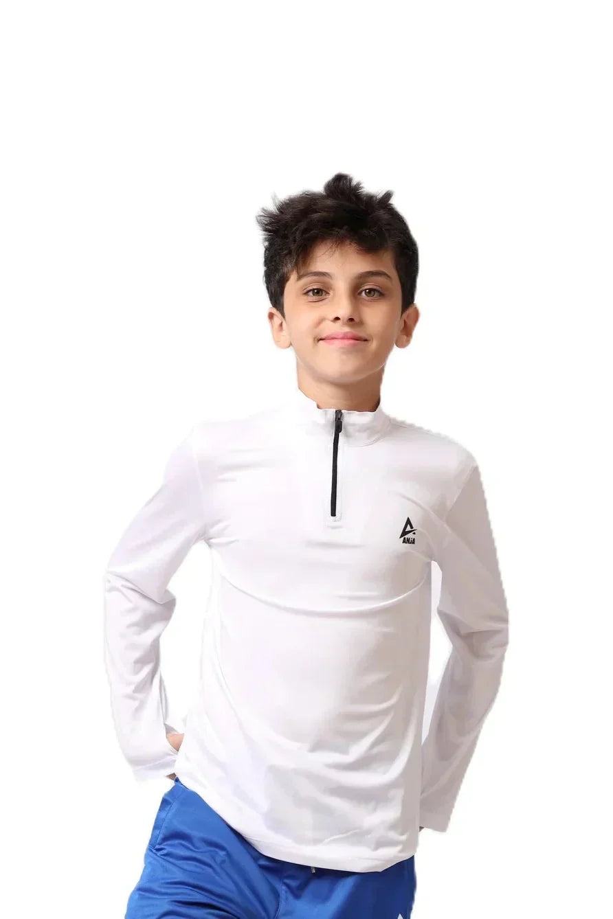 Minimal Quarter Zip Performance Top - White
