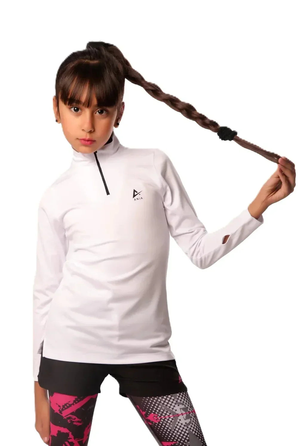 Minimal Quarter Zip Performance Top - White