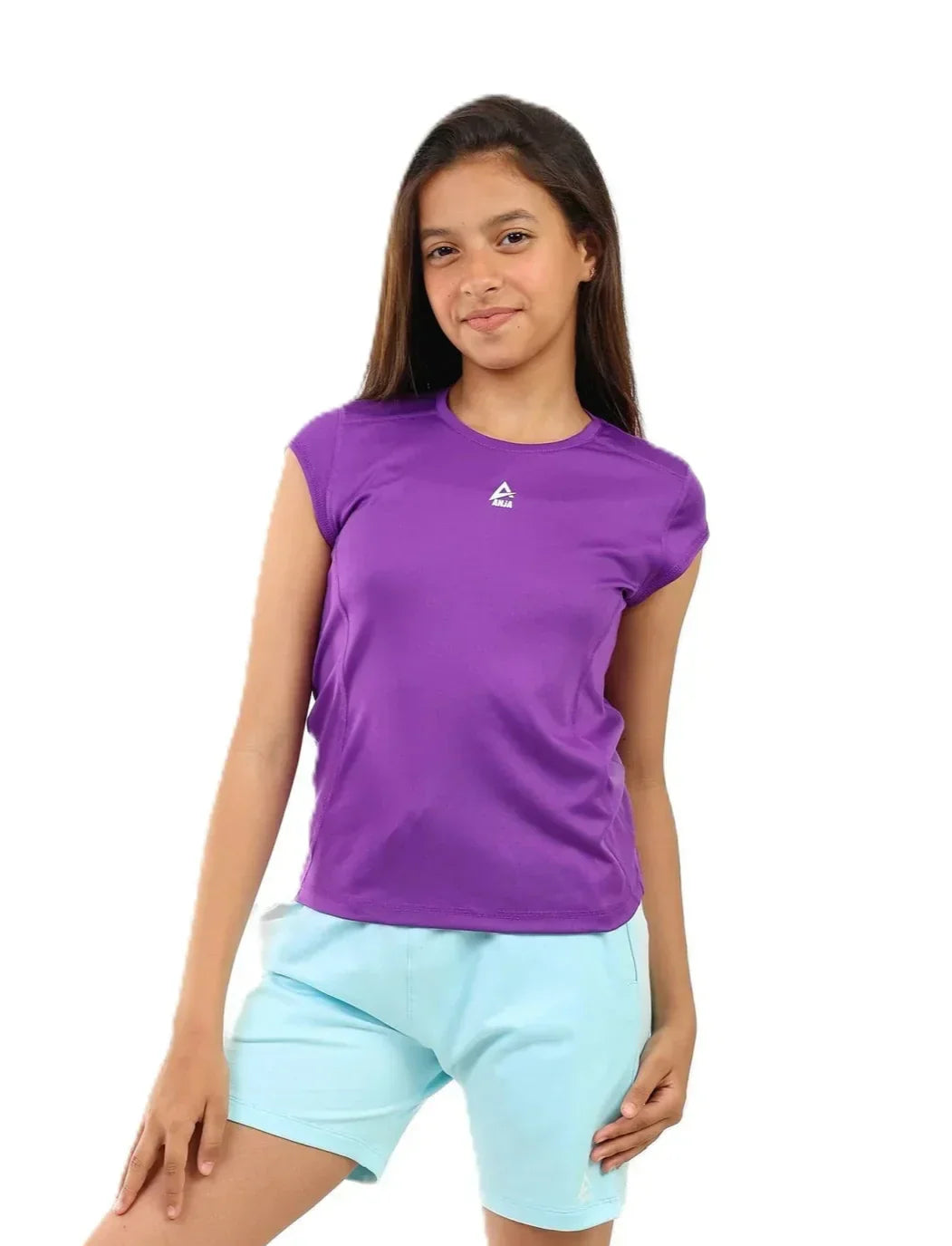 Minimal Performance Cap Sleeve Athletic Top - Purple