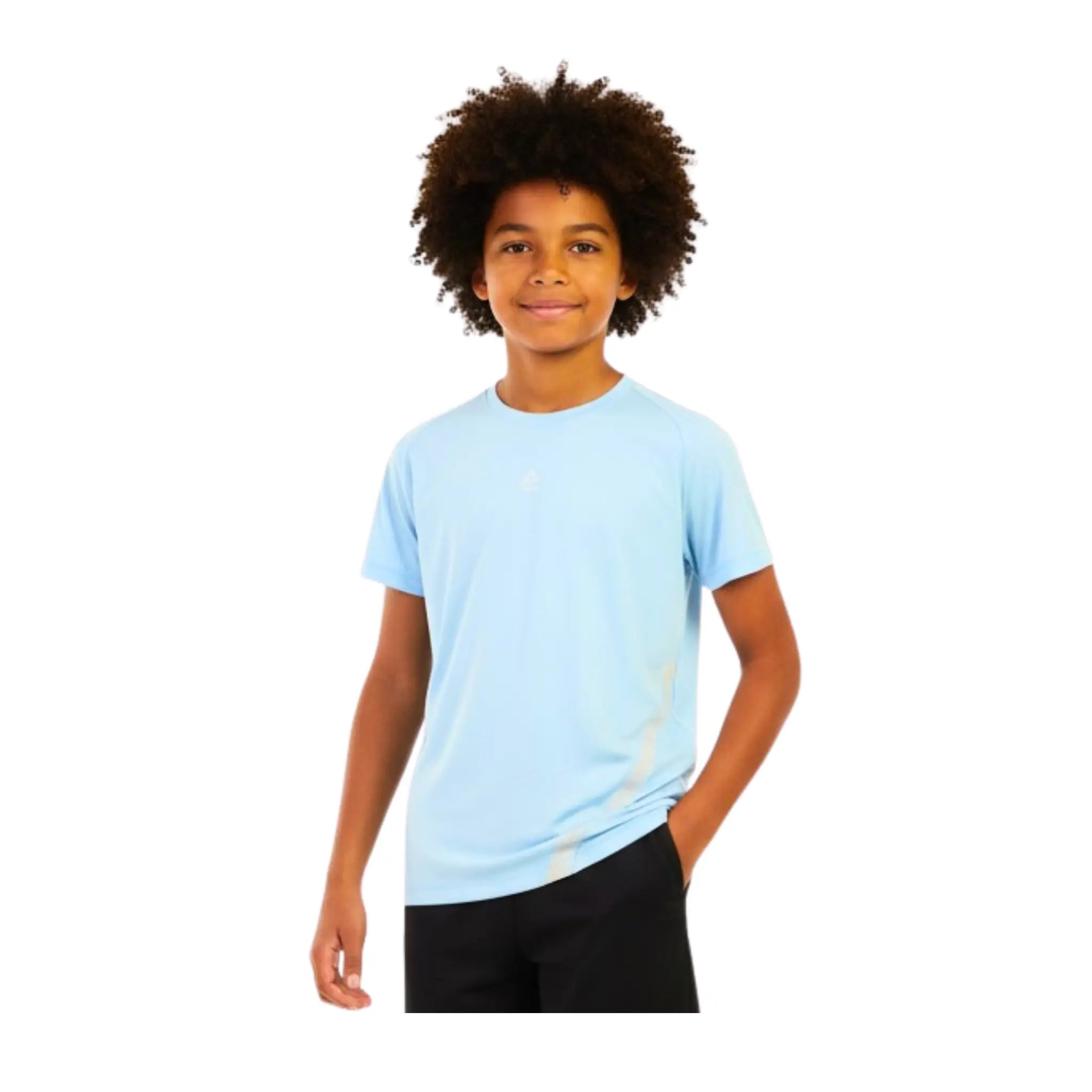 Minimal Stripe Performance Sport T-Shirt - Sky Blue