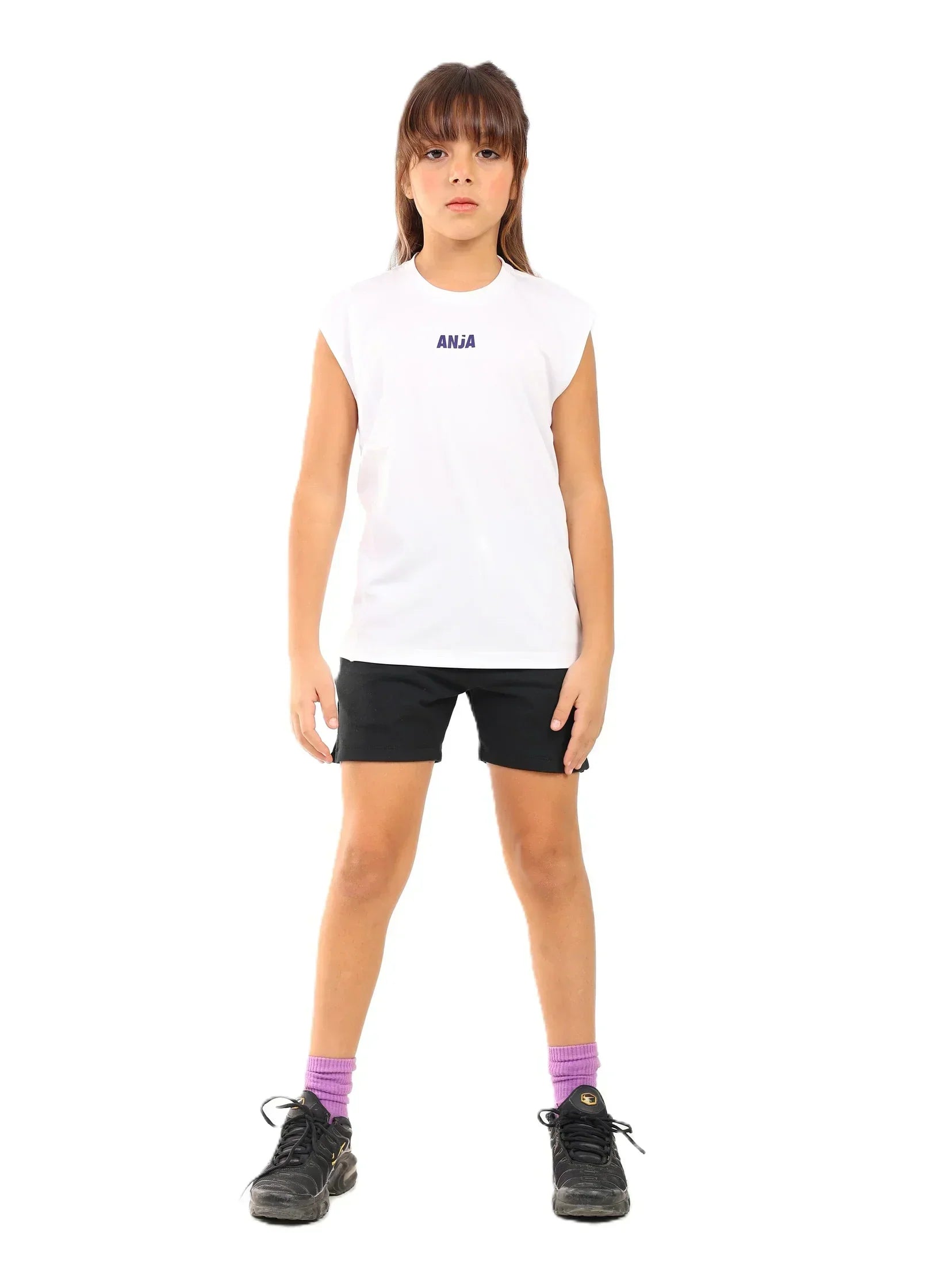 Minimal Performance Cap Sleeve Athletic Top - White