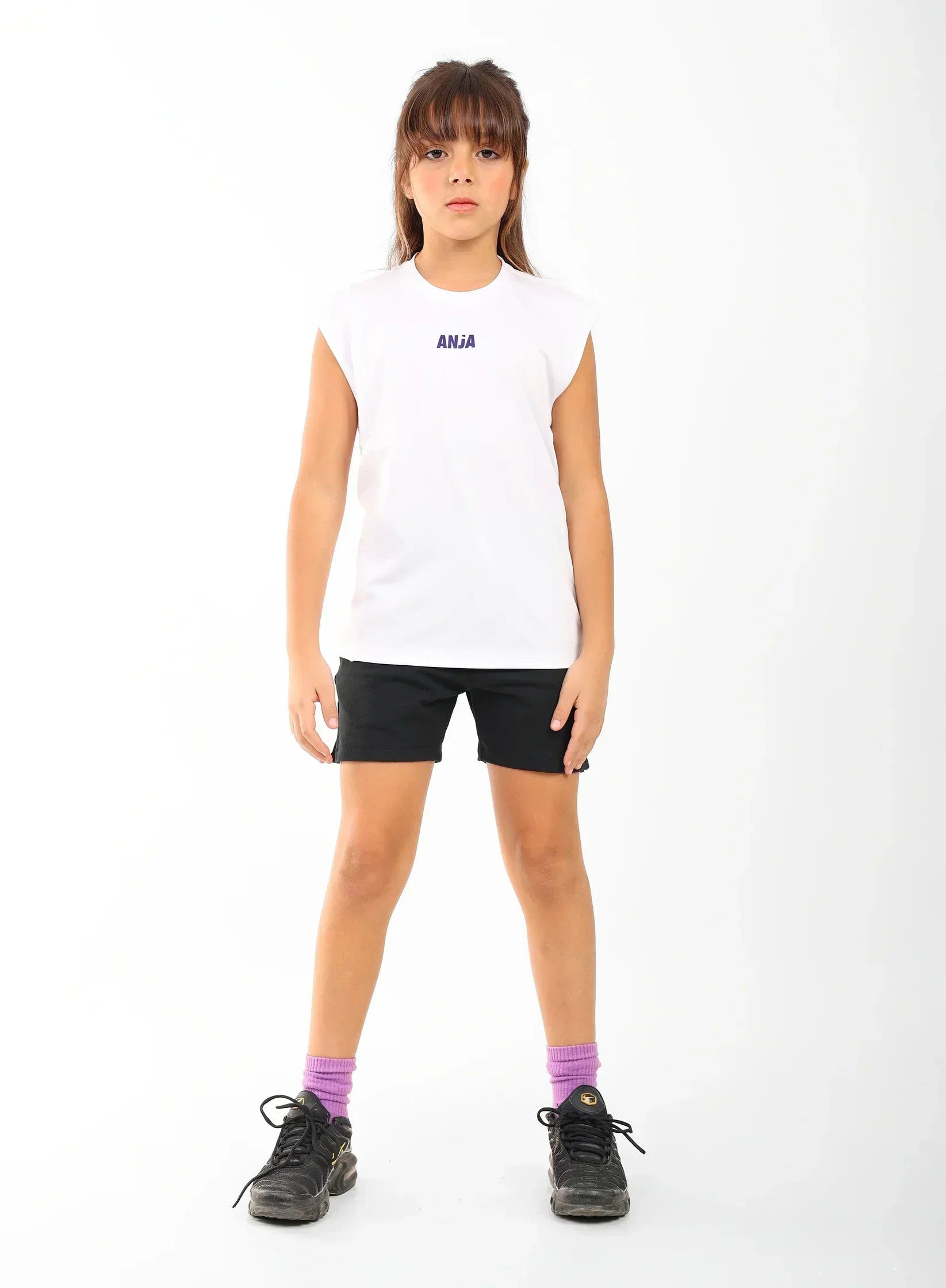 Cotton Drawstring Shorts - Black