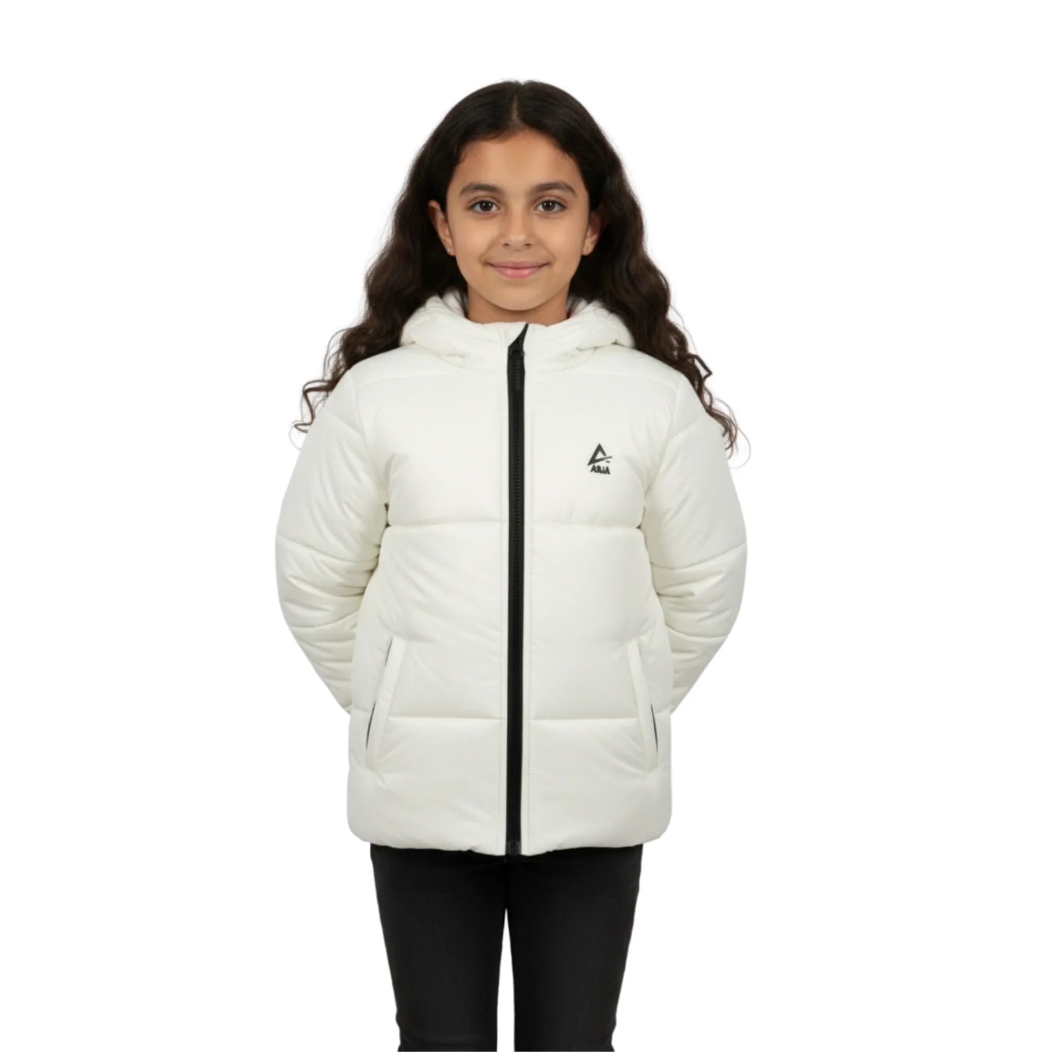Hooded Quilted Puffer Jacket - White