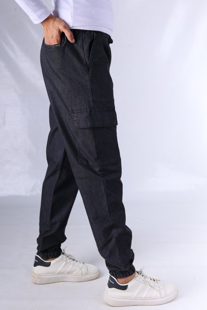 Gabardin Cargo Pants - Dark Grey