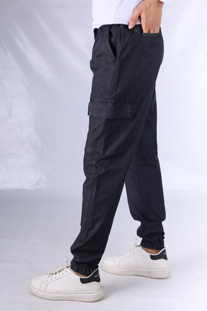 Gabardin Cargo Pants - Dark Grey