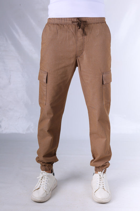 Gabardin Cargo Pants - Cafe