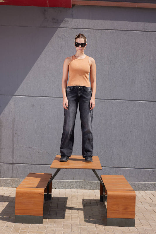 Denim Washed Jeans - Grey