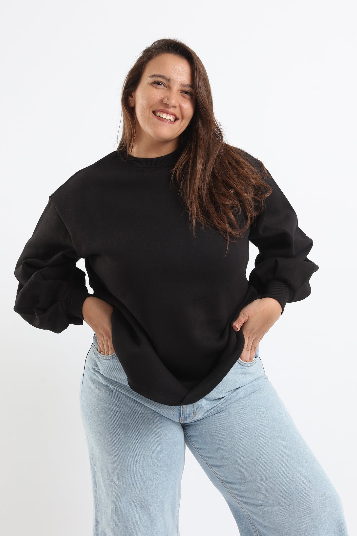 Black Back Print Lounge Sweatshirt