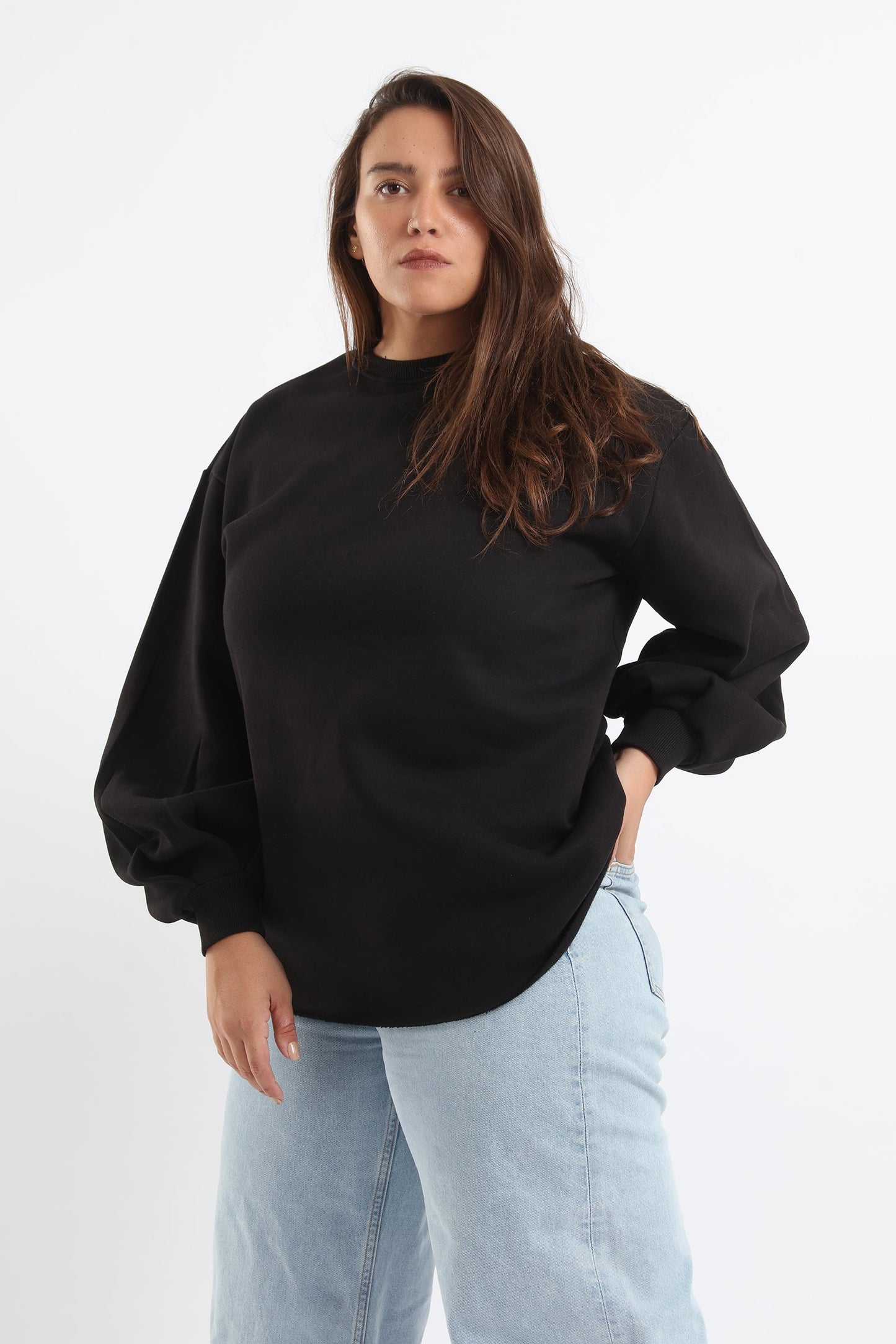 Black Back Print Lounge Sweatshirt