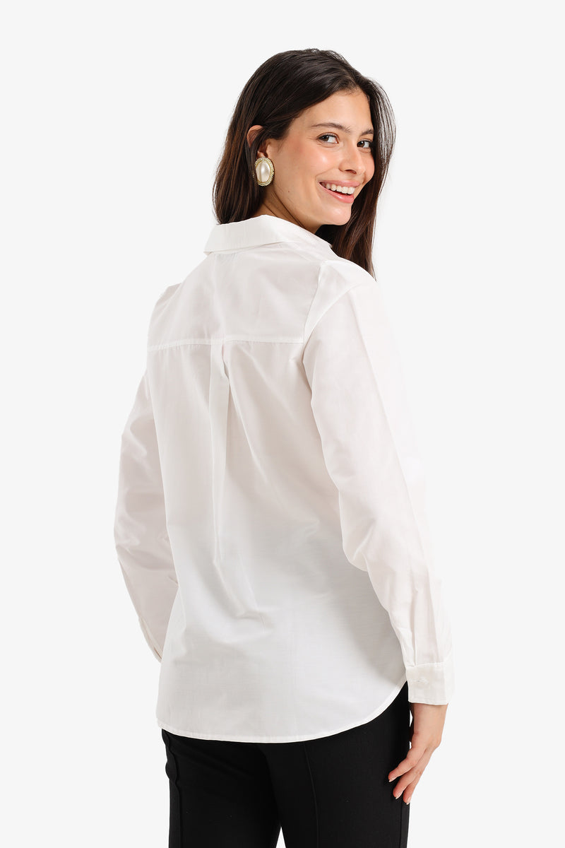 Cotton Solid Shirt – Off White