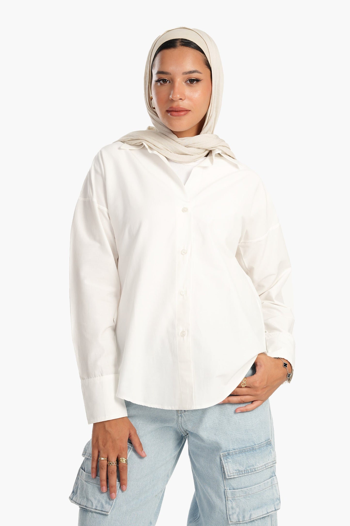 Basic Cotton Blend Shirt