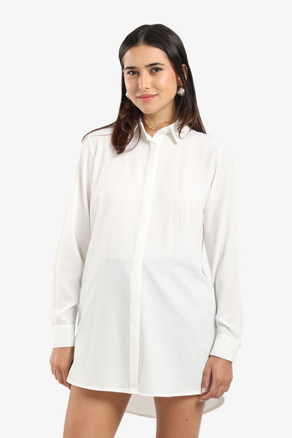 Poplin Solid Shirt - Off White