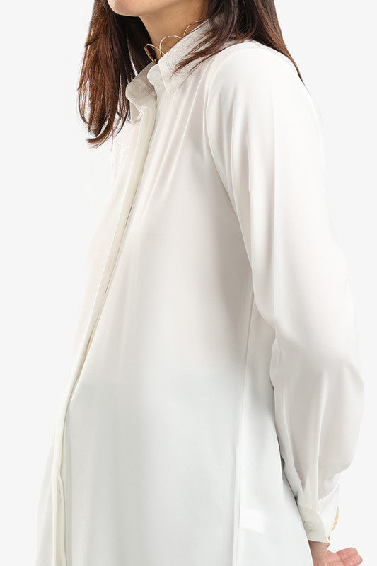 Poplin Solid Shirt - Off White