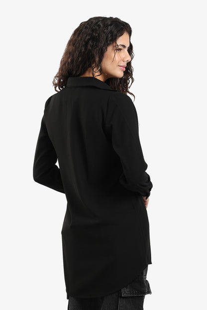 Poplin Solid Shirt - Black