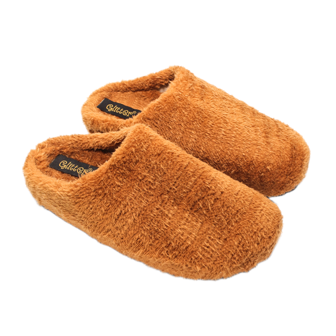 Faux Fur Cozy Women Slippers – Camel