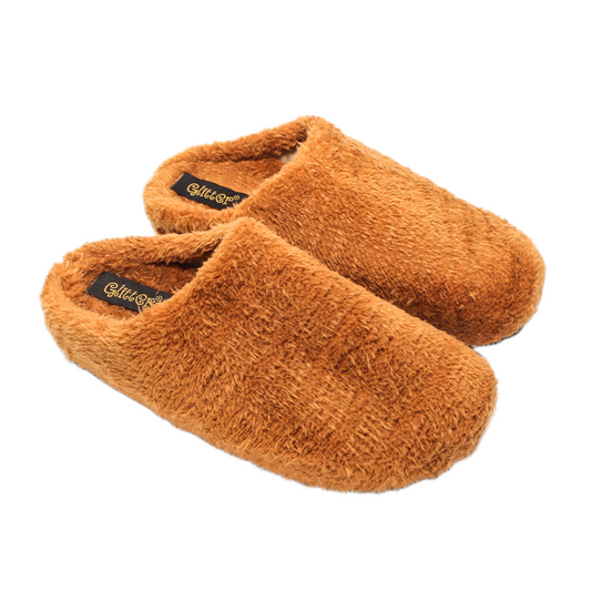 Faux Fur Cozy Women Slippers – Camel