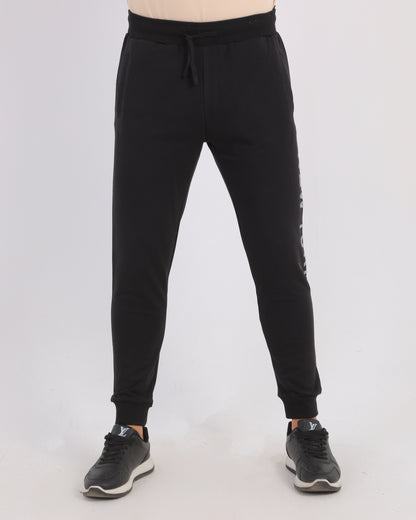 Melton Summer Printed SweatPants - Black