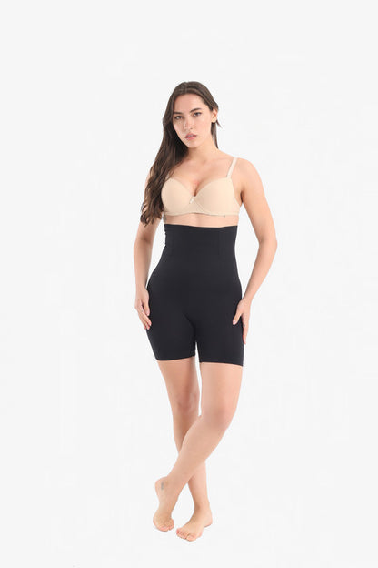 High-Waist Shapewear Shorts Black