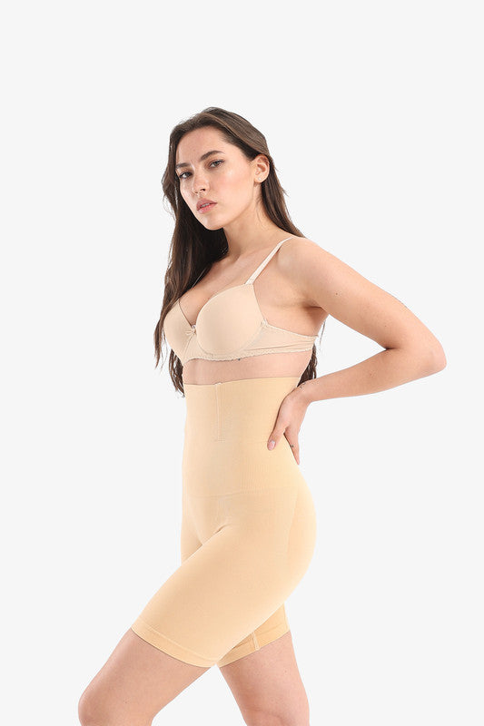 High-Waist Shapewear Shorts Nude