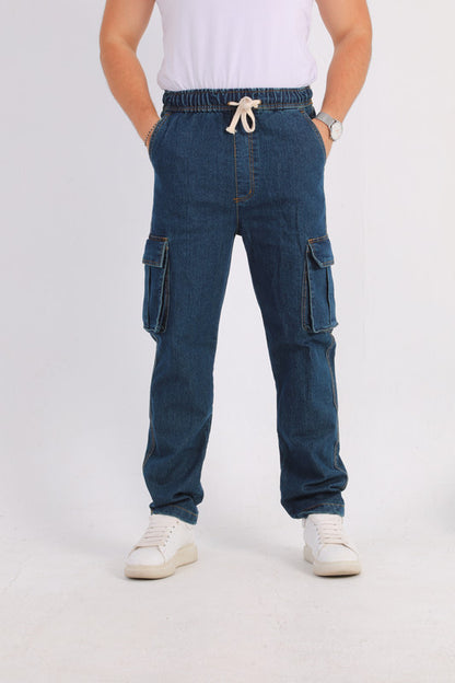 Dark Blue Cargo Denim