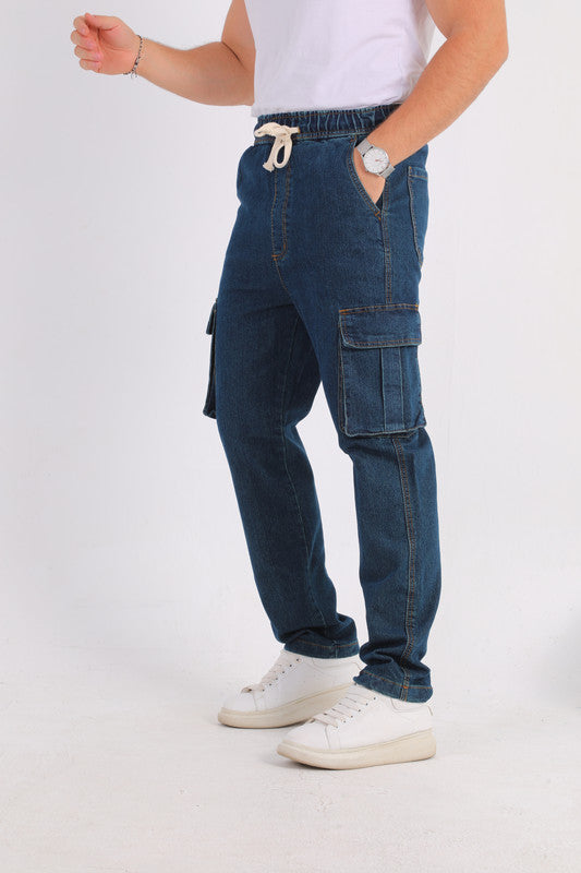 Dark Blue Cargo Denim