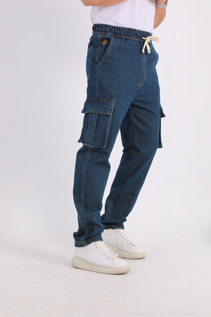 Dark Blue Cargo Denim