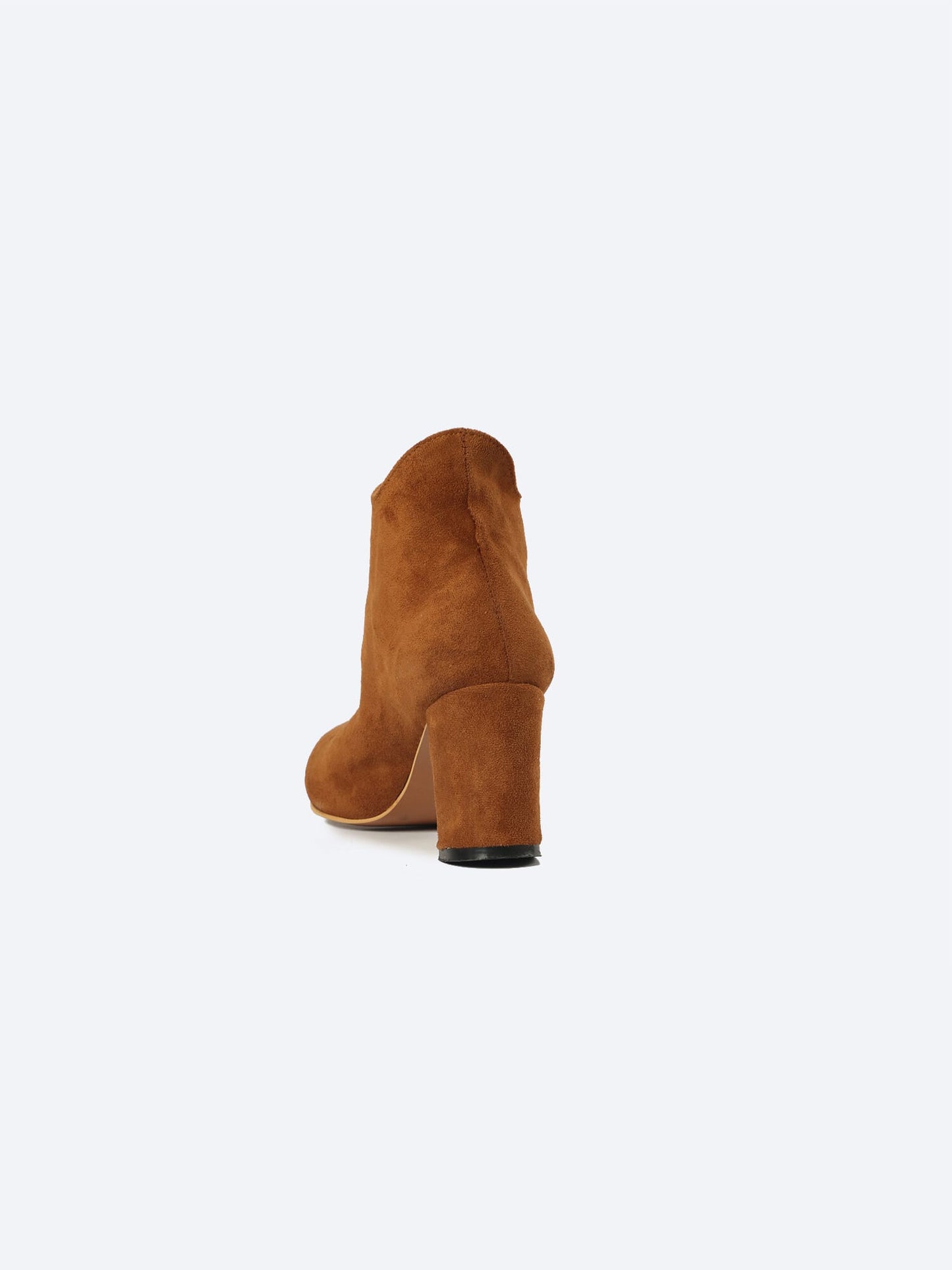 Suede Half Boot With Zipper  7 cm