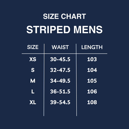 Striped Drawstring Trousers - Light Blue