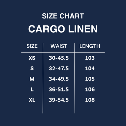 Linen Wide-Leg Cargo Trousers - Dark Navy