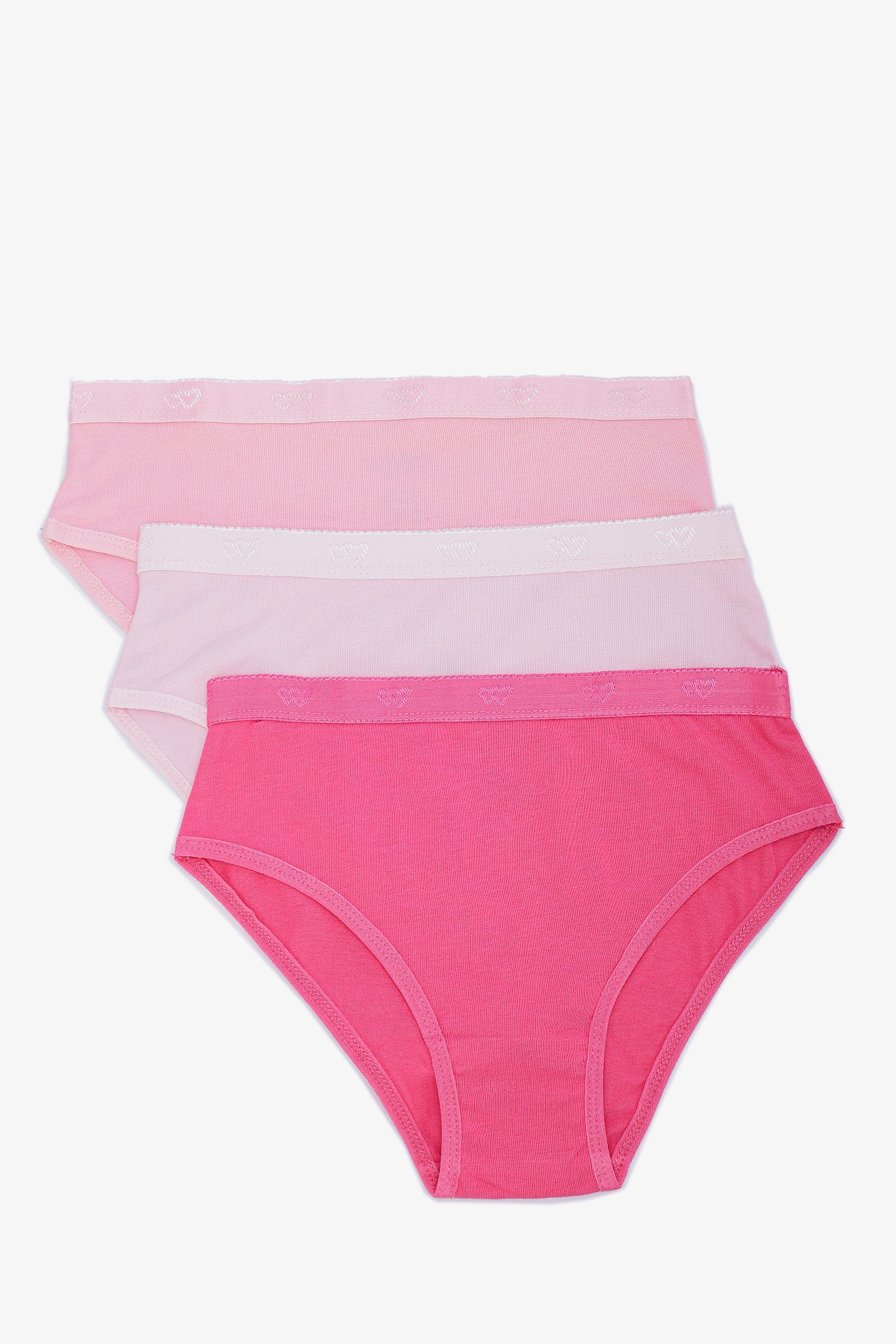 Pack of 3 Cotton Brief Panties Set - Multi-Color