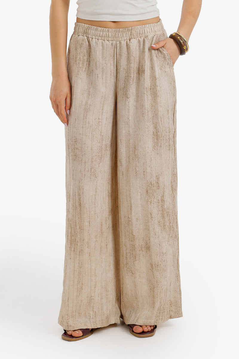 Textured Beach Pants - Beige