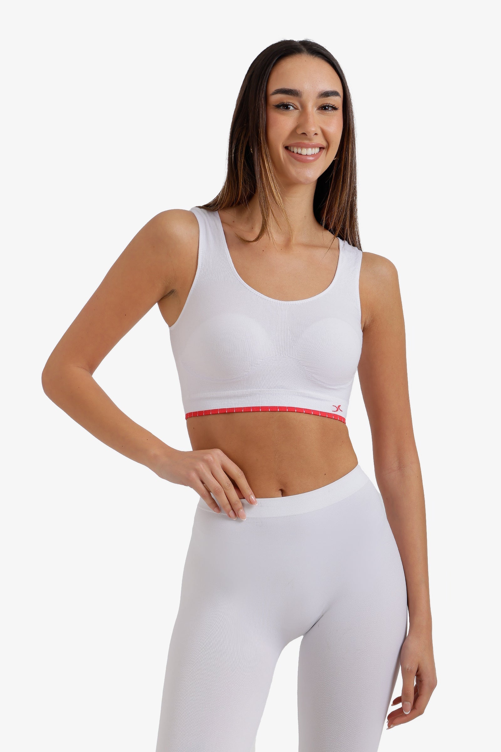 Seamless Tank Bralette - White