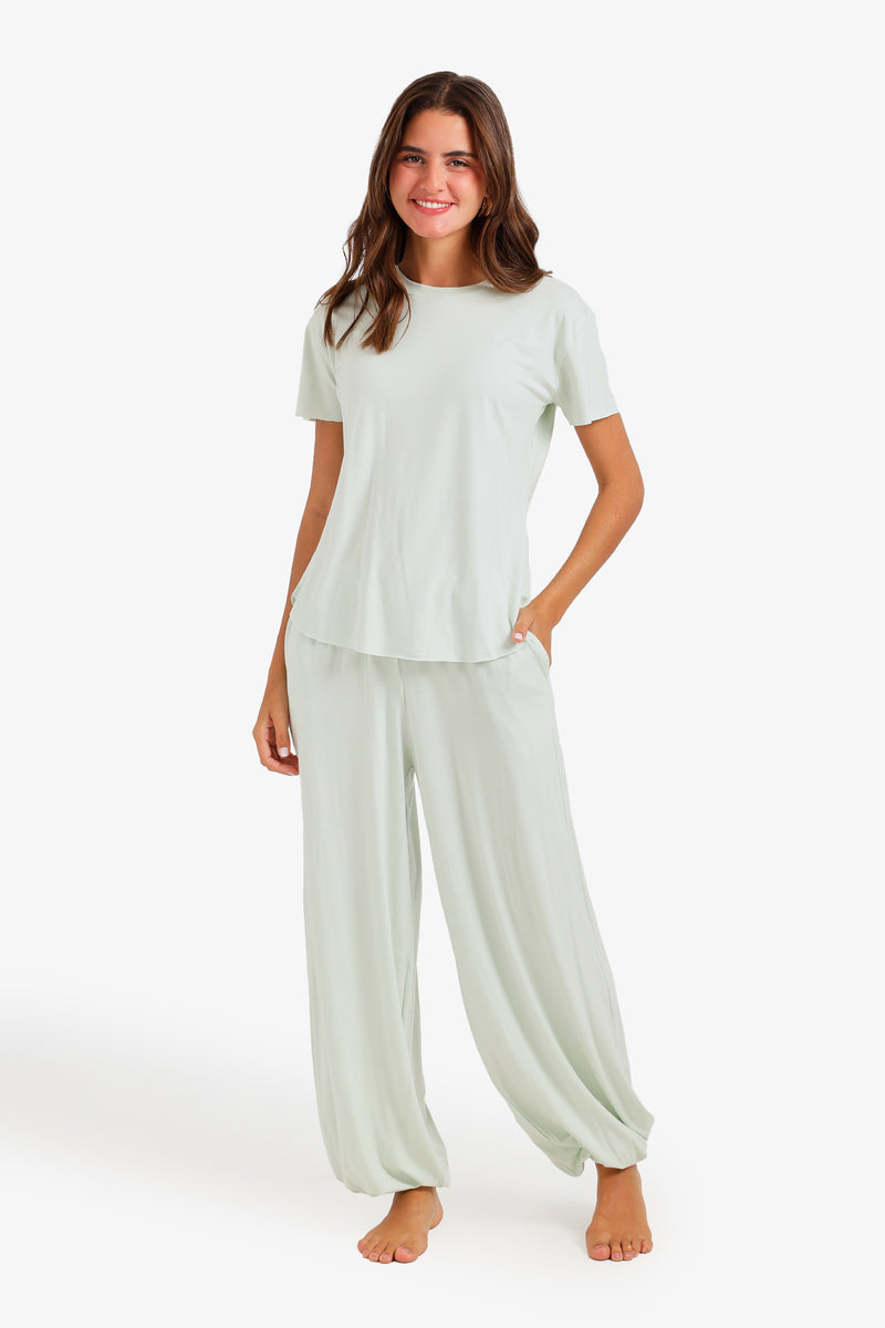 Harem Relaxed Pajama Set – Light Mint