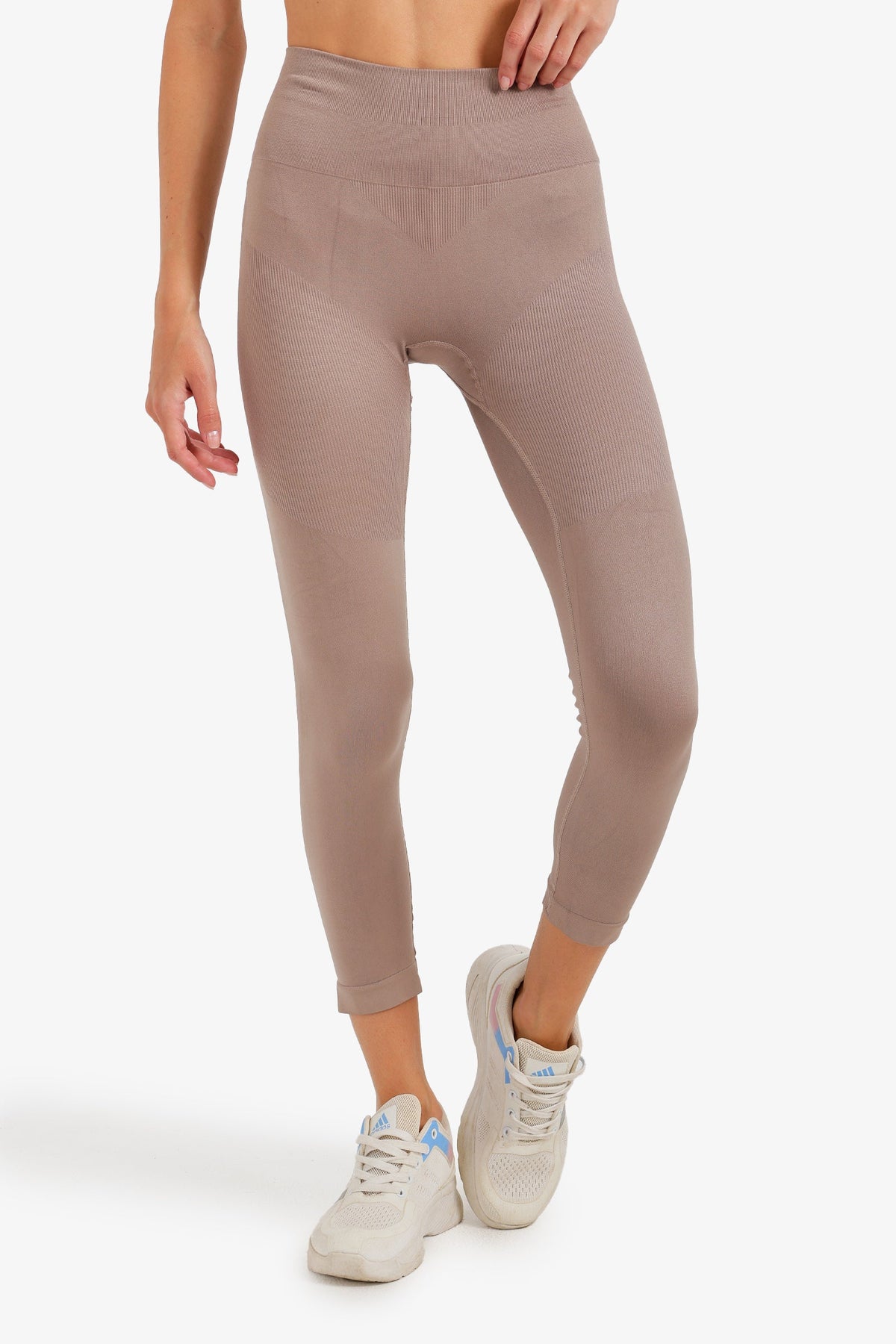 Plain High-Waist Body Sculpt Leggings – Dusty Rose