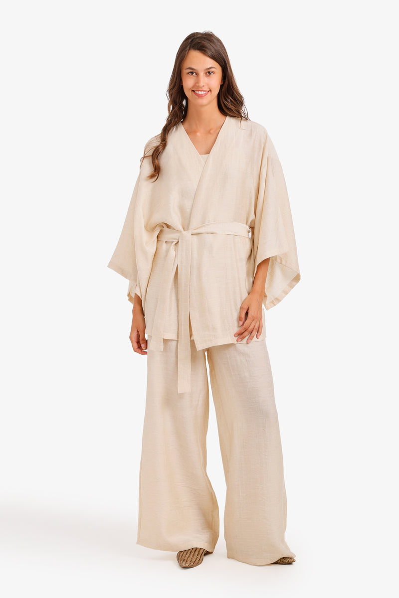 Relaxed Three-Piece Set – Light Beige