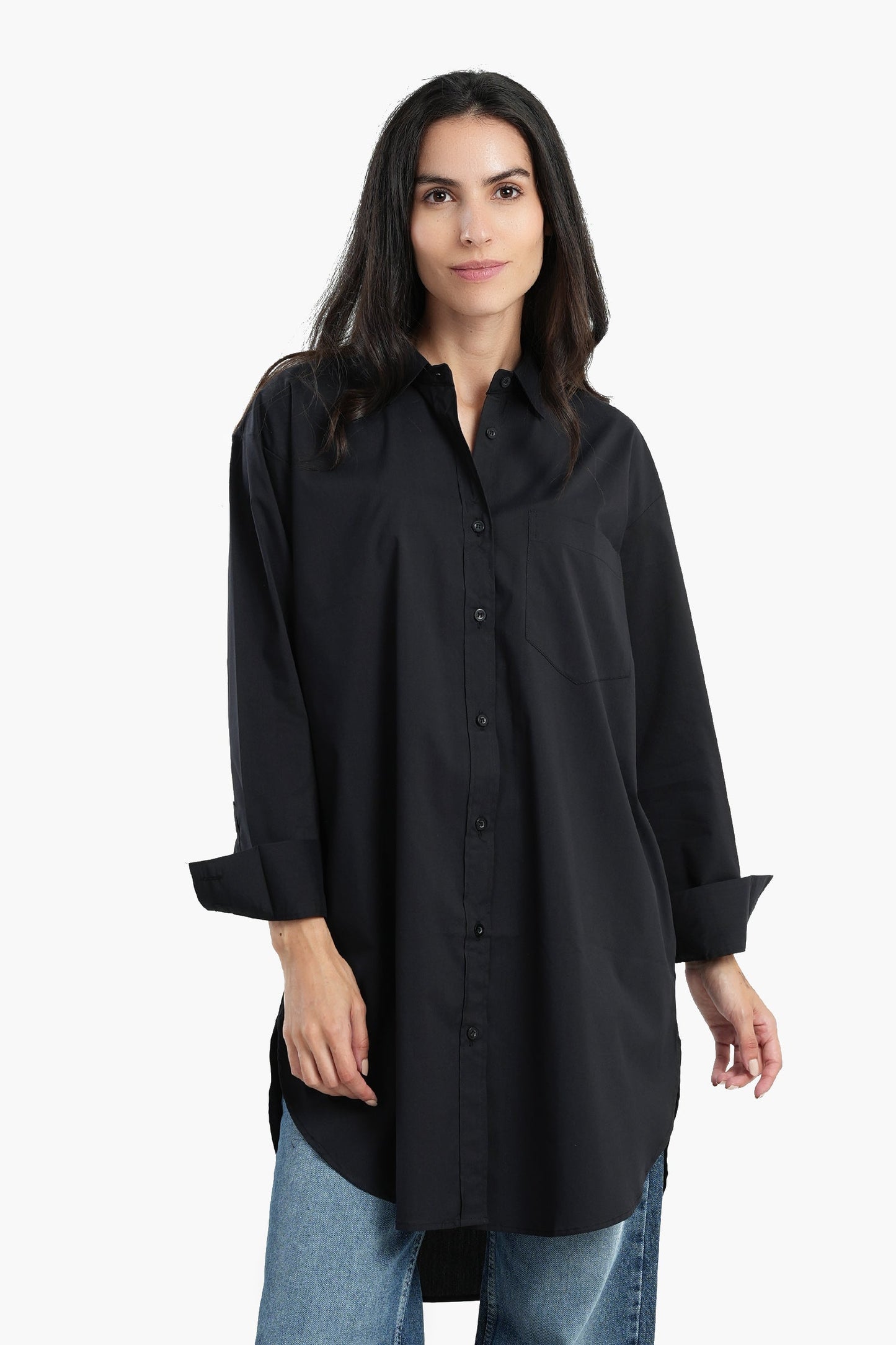 Hip Length Basic Shirt